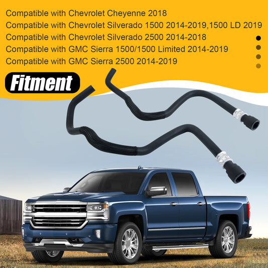 Heater Outlet & Inlet Hose for Chevy Silverado 1500 2014-2019 Replaces 23126443